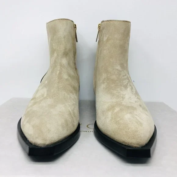 Jimmy Choo Women’s Jun / F Suede Stucco / Black Bootie Size 7 M (Medium)
